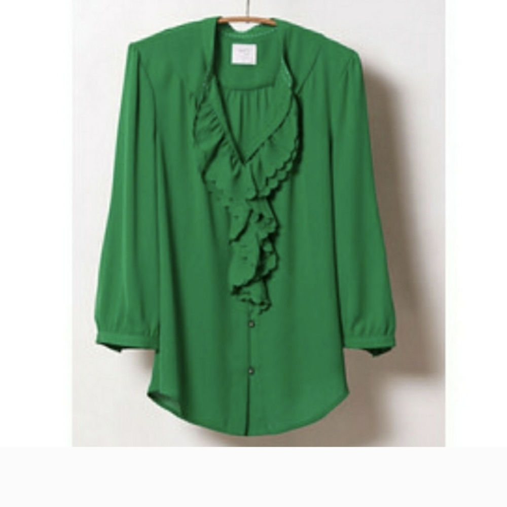ANTHROPOLOGIE HD in Paris 'Remi' Blouse green